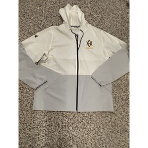 Under Armour New UA Squad Warm Up Light Hoodie Men's White Gray Full-Zip  XL.